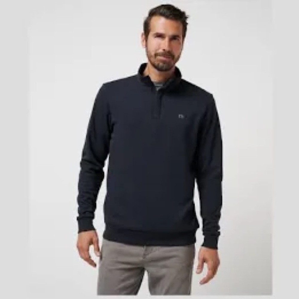 Travis Mathew Men's Dark Gray Zip-Up Sweater